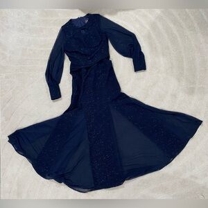 Elegant Navy Blue Evening Dress
